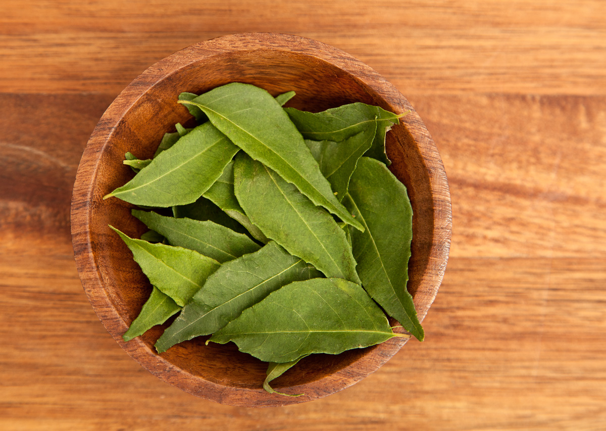 Fresh curry leaves.