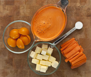 Mis en Place for Caramelized Carrot Soup