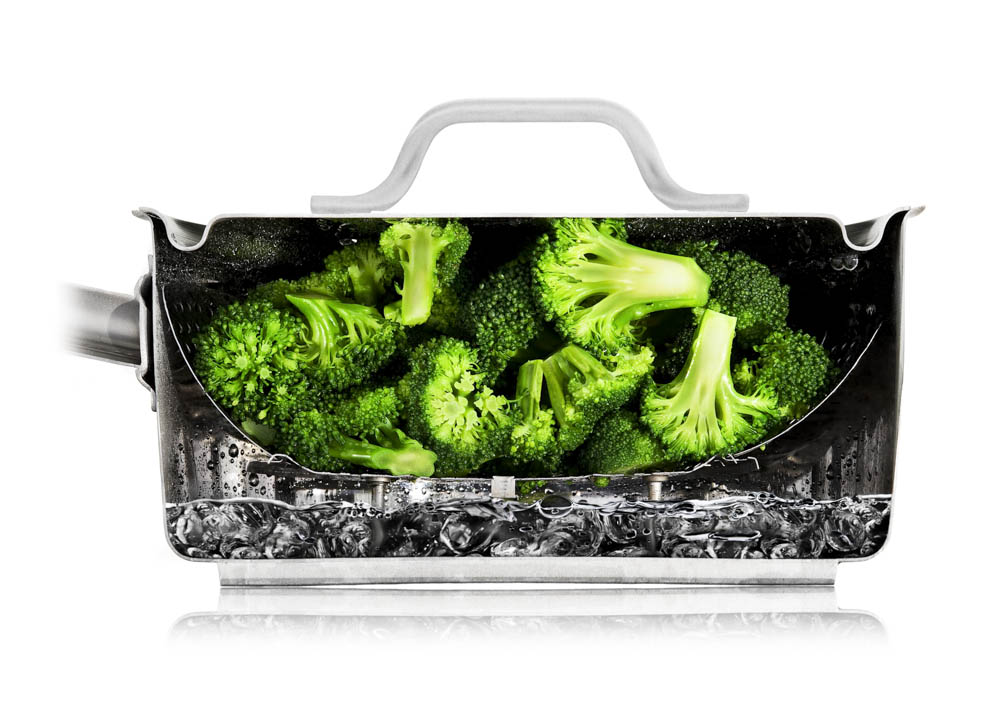 Steaming Broccoli Cutaway
